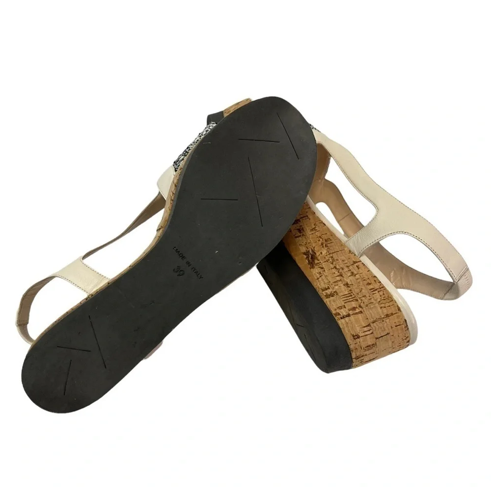 Fabiana Filippi Cork Platform Leather Sandals 39